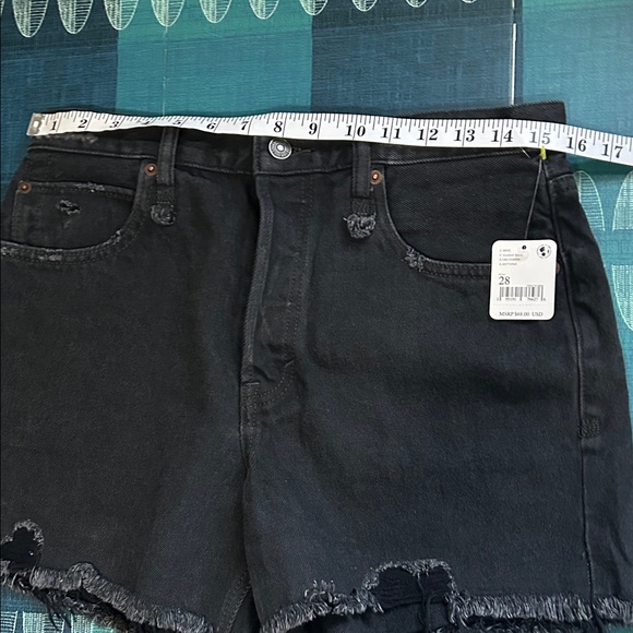 Free people We The Free Charcoal Frayed Jean Shorts New with tags - Picture 3 of 9